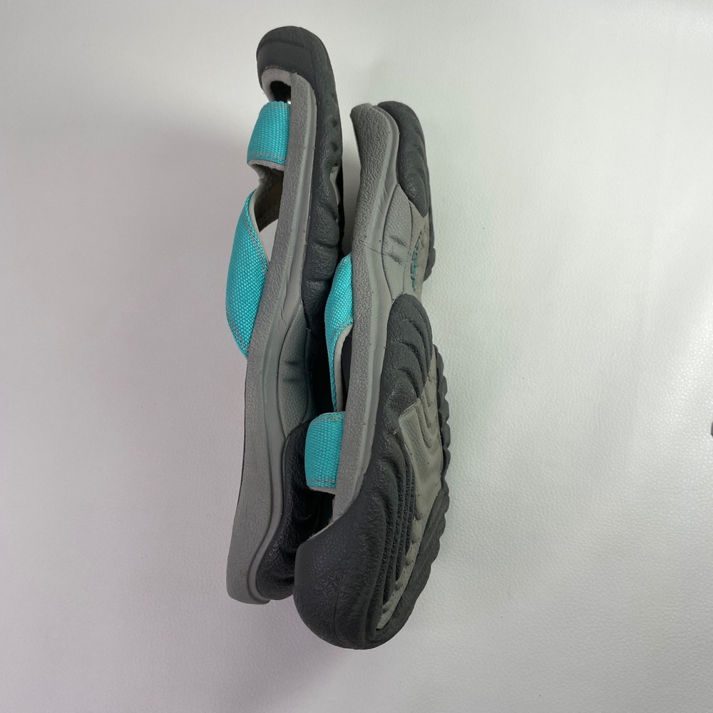 Keen Bali Teal Blue Grey Slide Sandals Womens 9.5 Lichen Water Toe Guard 1010987 - Picture 5 of 8